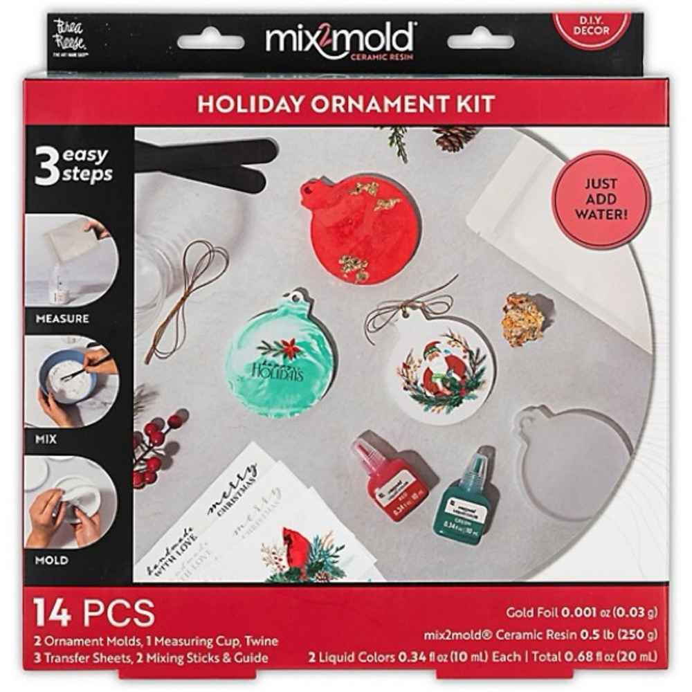Brea Reese Mix2Mold Ceramic Resin Holiday Ornament Kit